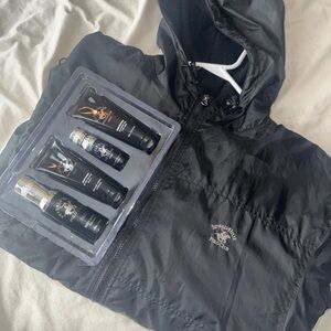 Beverly Hills Polo Club Black Hooded Jacket With Gift Set